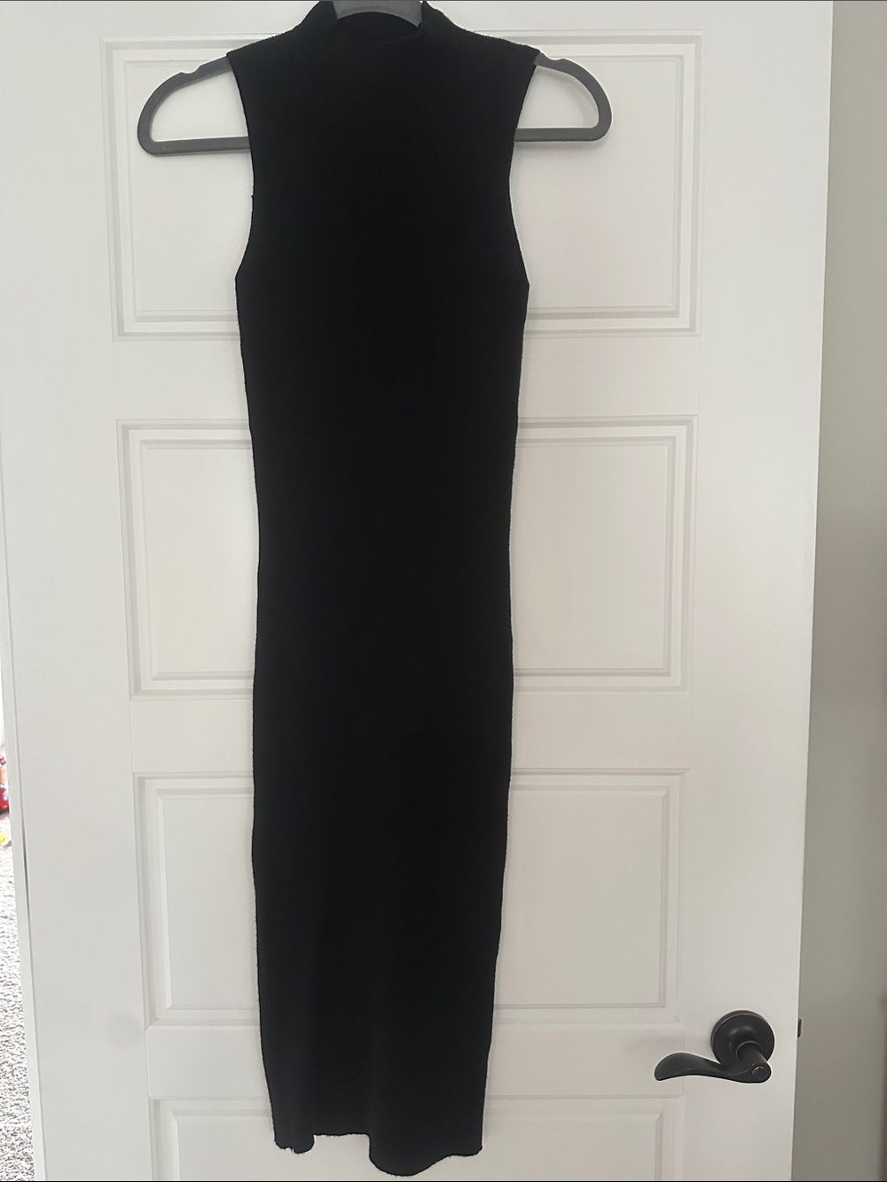 Express Black Sleeveless Midi Knit Dress